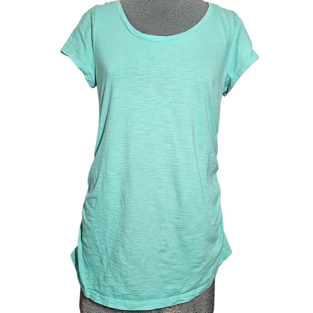 Cotton Short Sleeve Maternity Top Size Small